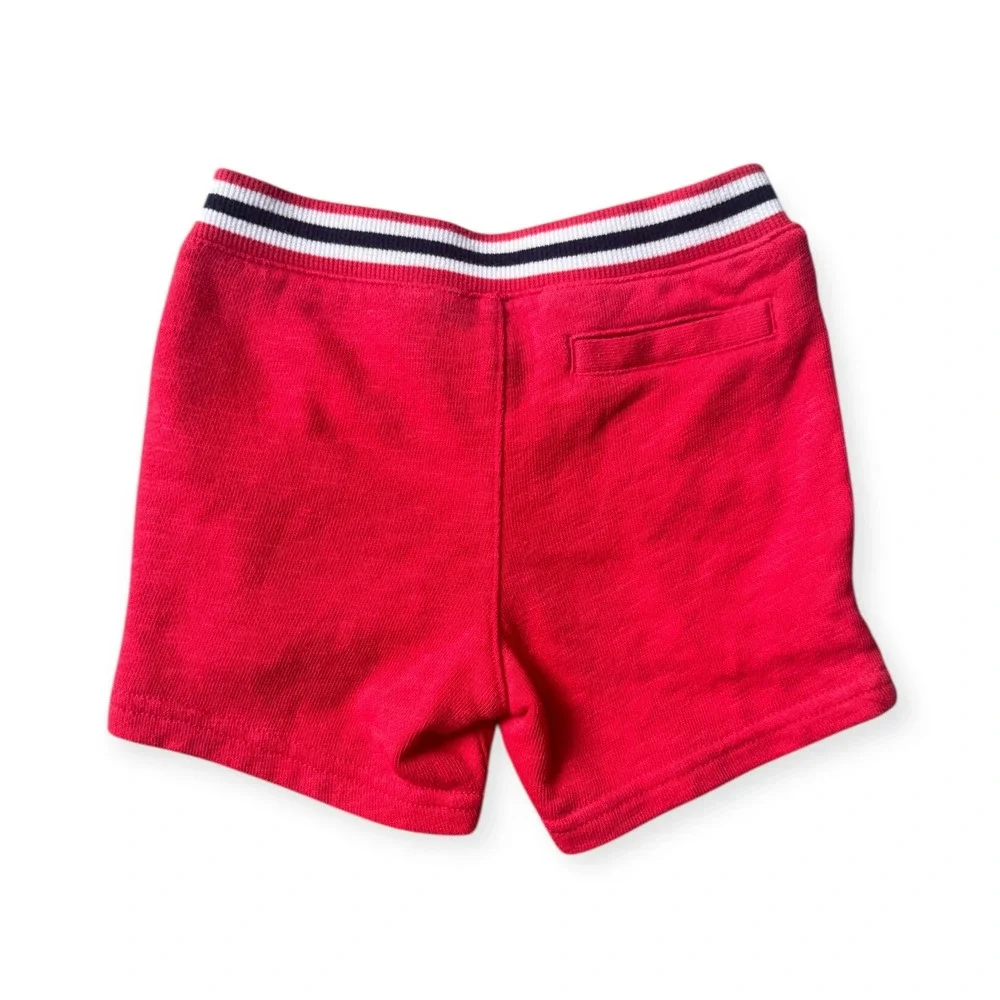 Janie and Jack Toddler Boys French Bulldog Varsity T-Shirt and Shorts Set 2T Red